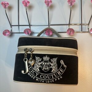 Juicy Couture Black and Cream Makeup Train Case